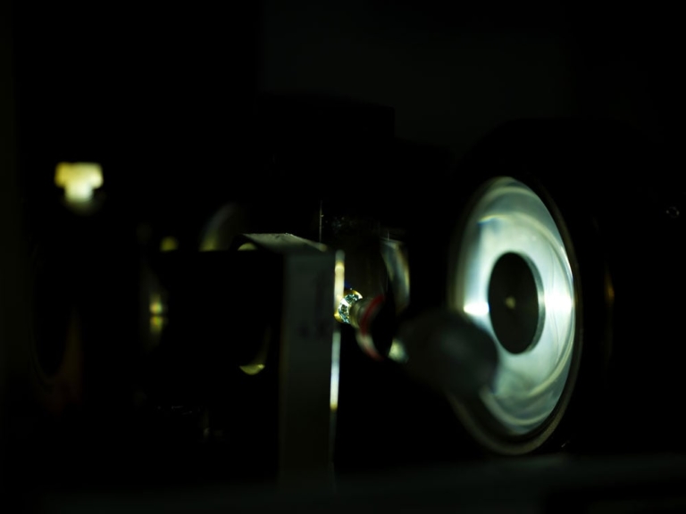 Laser engraving on memorial diamond