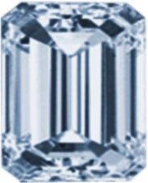 Emerald cut ash diamond swiss made Algordanza