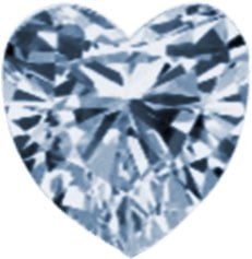 Heart cut cremation diamond