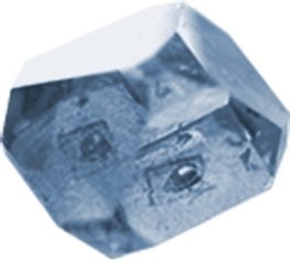 A rough uncut diamond made from ashes or hair